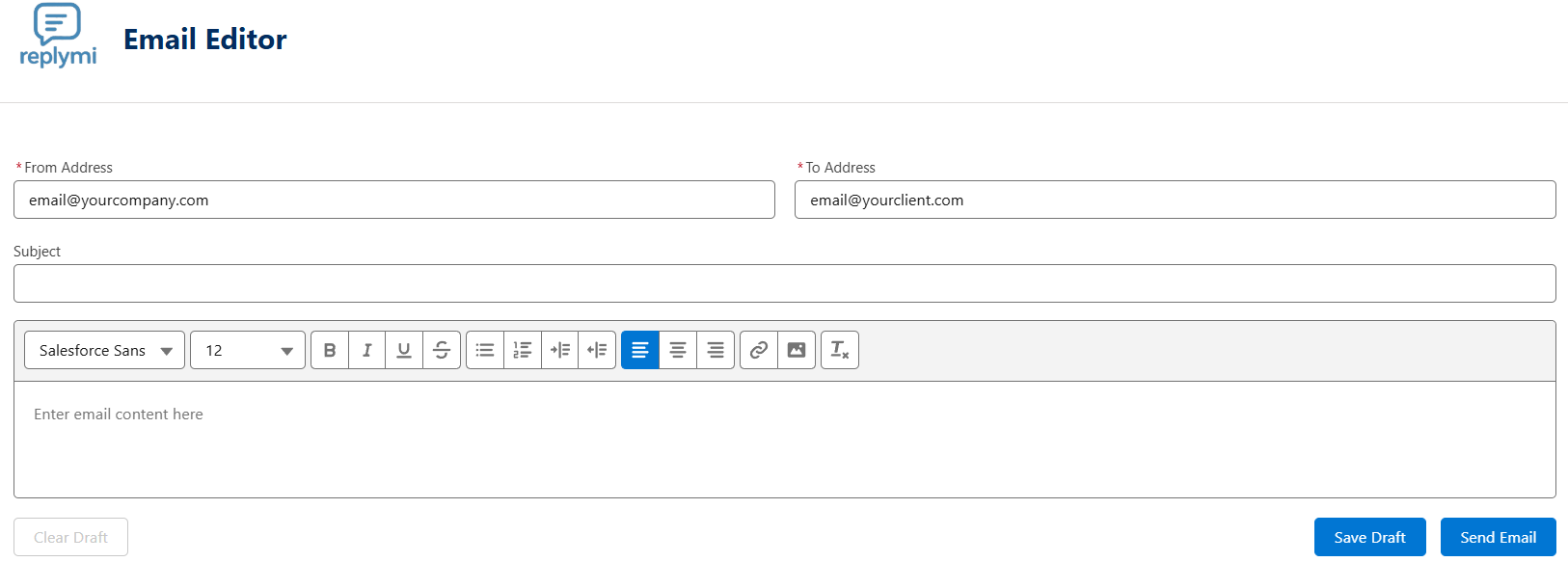 Replymi Email Editor